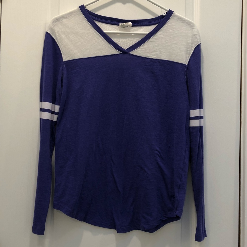 Victoria Secret PINK purple varsity v neck